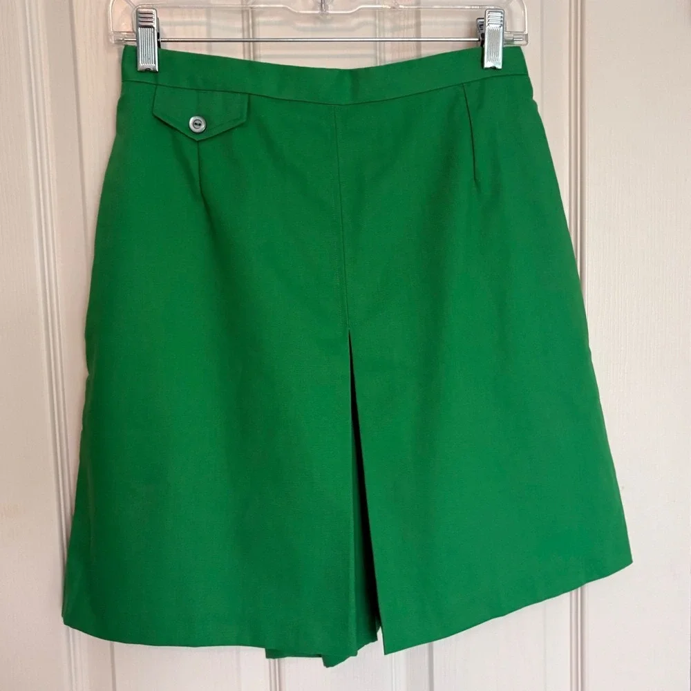 Vintage Gator‎ of Florida Brand Green Pleated Bermuda Resort Wear Shorts sz12